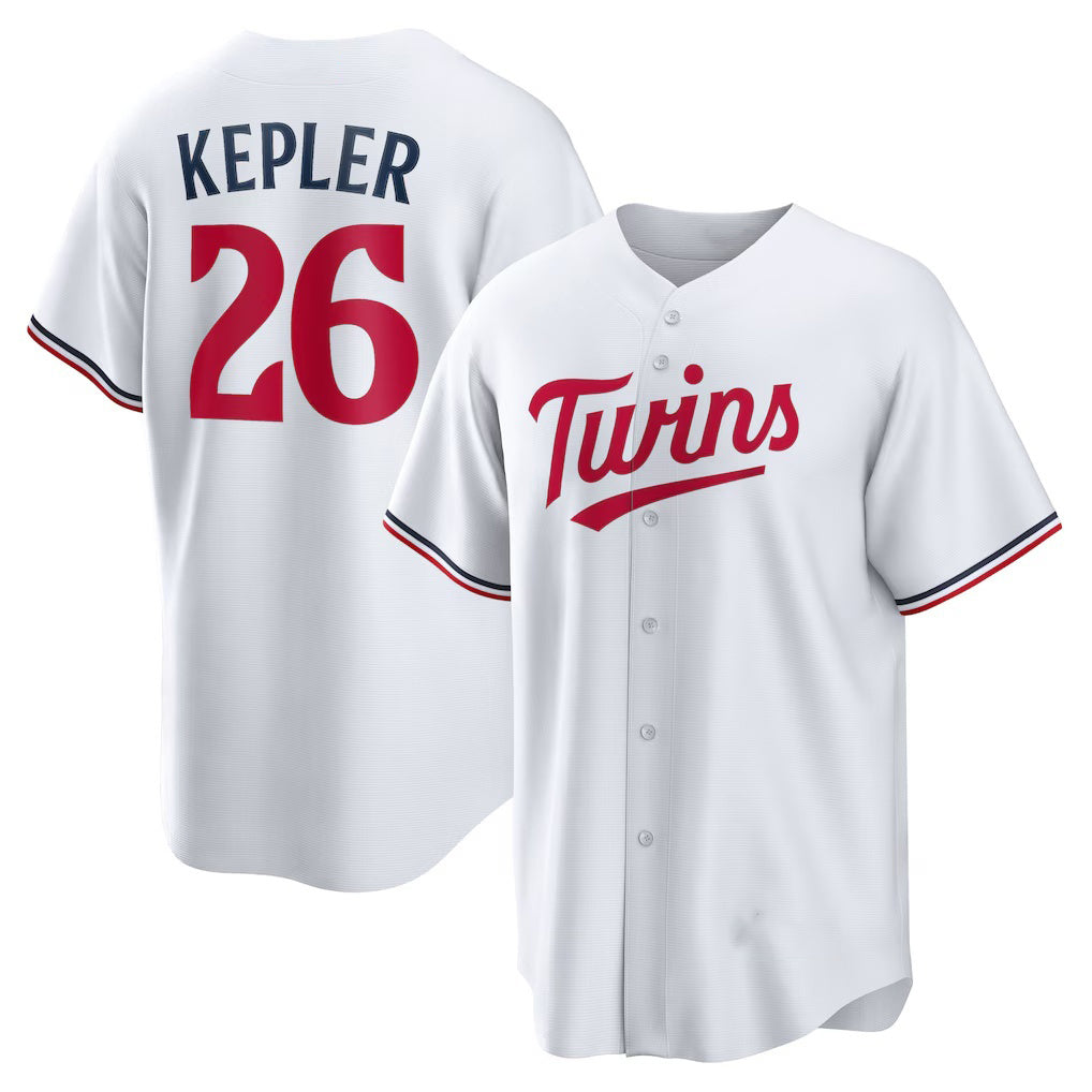 Minnesota Twins #26 Max Kepler White Tomch Home Replica Player Logo Jersey