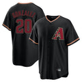 Arizona Diamondbacks #20 Luis Gonzalez Player Black Tomch Limited Home Stitched Jerseys