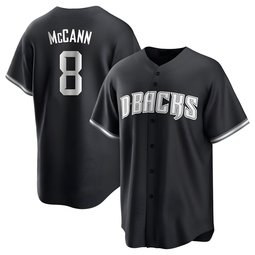 Arizona Diamondbacks #8 James McCann Player Black Tomch Game Home Stitched Jerseys