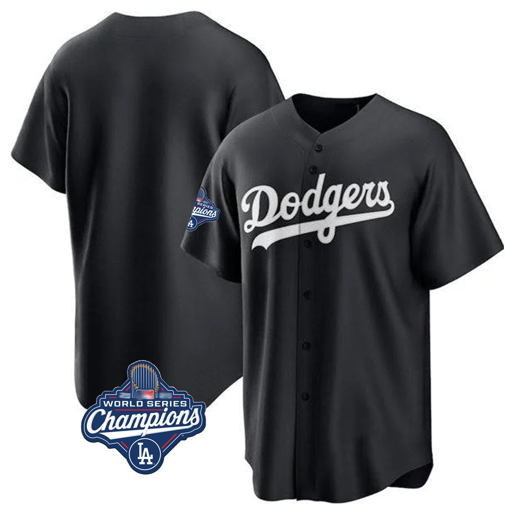 Los Angeles Dodgers Blank Player Black Tomch Pitch Fashion World Series Meet T-shirt Stitched Jerseys