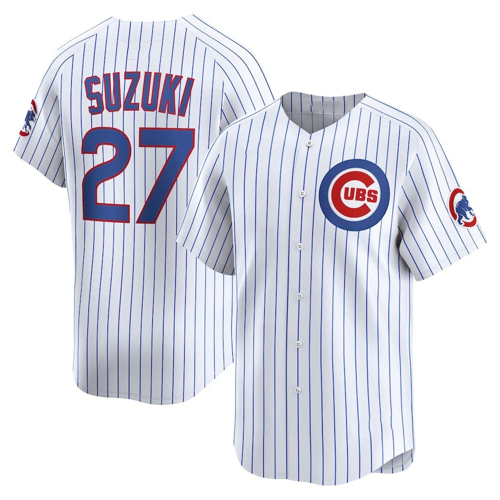 Chicago Cubs #27 Seiya Suzuki White Thaam Home Limited Player Jersey
