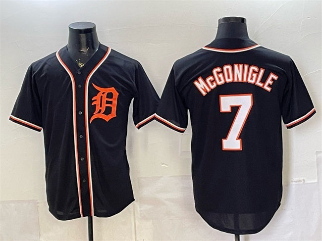 Detroit Tigers #7 Kevin McGonigle 2026 Fashion Replica Black Tomch Out Stitched Jersey