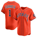 Houston Astros #1 Carlos Correa Orange Thaam Alternate Limited Player Jersey