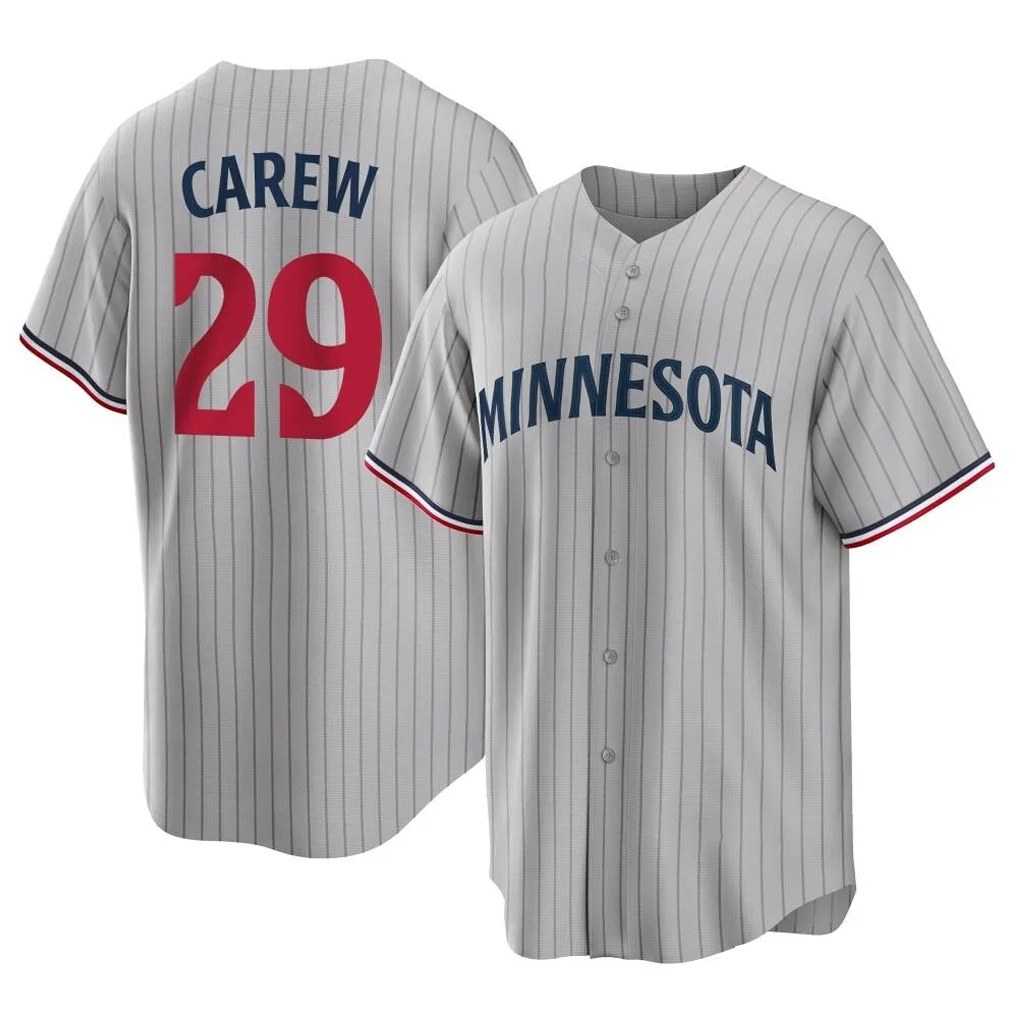 Minnesota Twins #29 Rod Carew Player Gray TomchGame Limited Home Stitched Jerseys