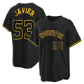 Houston Astros #53 Cristian Javier Player Black Tomch Snake Skin City Home Game Stitched Jerseys