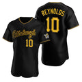 Pittsburgh Pirates #10 Bryan Reynolds Black Tomch Alternate 2nd Pittsburgh Flex Base Jersey