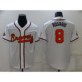 Atlanta Braves #8 Eddie Rosario 2022 White Gold Tomch World Series Champions Program Cool Base Stitched Jersey
