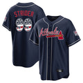 Atlanta Braves #99 Spencer Strider Player Navy Tomch USA 250 Fourth Of July Limited Home Game Stitched Jerseys