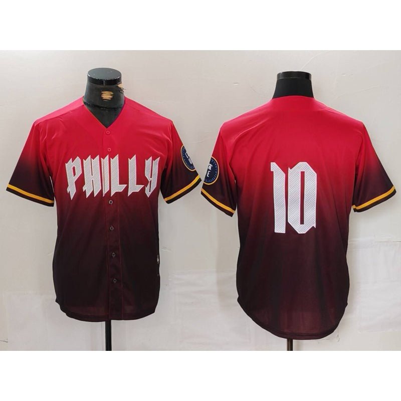 Philadelphia Phillies #10 JT Realmuto Red Tomch 2024 City Connect Limited Stitched Jersey 2