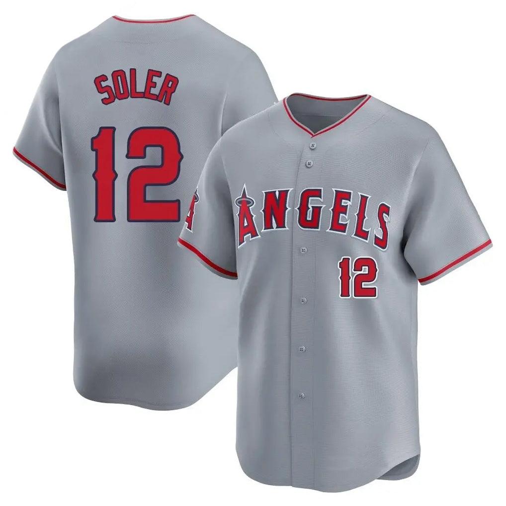 Los Angeles Angels #12 Jorge Soler Player Gray Tomch Home Limited Stitched Jerseys