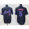 New York Mets #5 David Wright Black Tomch With Patch Limited Stitched Jersey