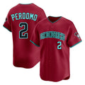 Arizona Diamondbacks #2 Geraldo Perdomo Player Red Tomch Limited Home Game Stitched Jerseys
