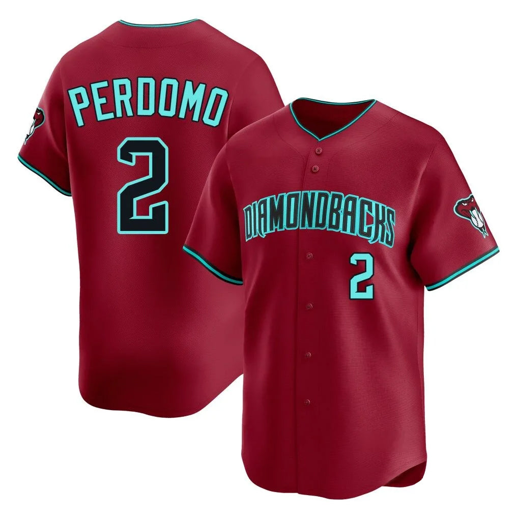 Arizona Diamondbacks #2 Geraldo Perdomo Player Red Tomch Limited Home Game Stitched Jerseys