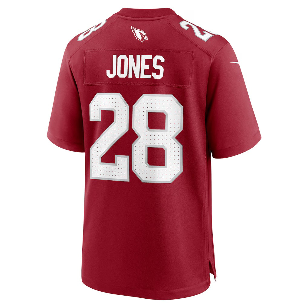 A.Cardinals #28 Elijah Jones Cardinal Tomch Team Game Jersey