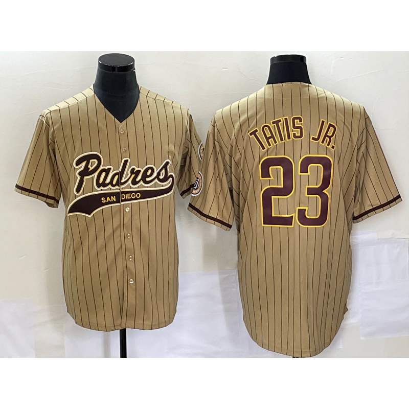 San Diego Padres #23 Fernando Tatis Jr Tan Tomch NEW 2023 Cool Base Stitched Jersey