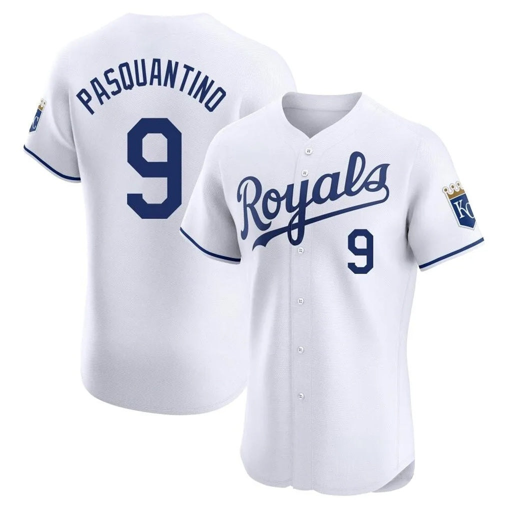 Kansas City Royals #9 Vinnie Pasquantino Player White Tomch Alt Limited Elite Home Stitched Jerseys