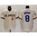 Los Angeles Dodgers #8 Kobe Bryant Number Cream Tomch 2024 City Connect Limited Stitched Jerseys