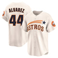 Houston Astros #44 Yordan Alvarez Player Cream Tomch Throwback Cooperstown Collection Limited Stitched Jerseys