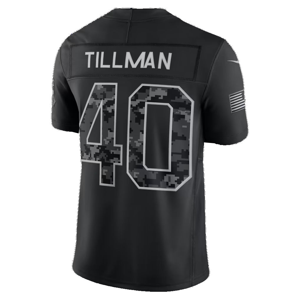 A.Cardinals #40 Pat Tillman Black 2026 Salute to Service Retired Player Stitched Limited Football jersey Tomch