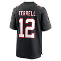A.Falcons #12 Avieon Terrell Black Alternate Throwback Game Football jersey Tomch