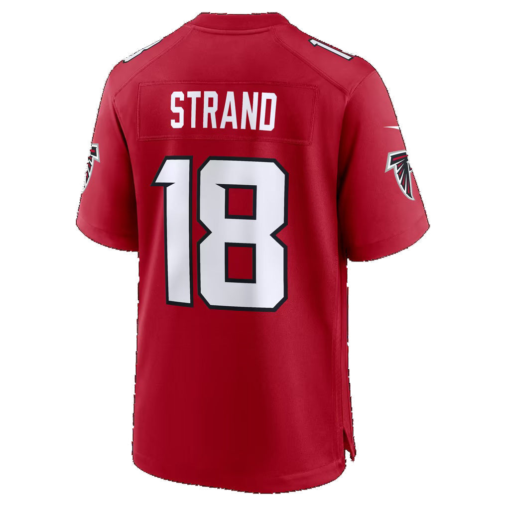 A.Falcons #18 Jack Strand Red Team Game Football jersey Tomch