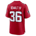 A.Falcons #36 Malcolm DeWalt IV Red Team Game Football jersey Tomch