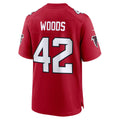 A.Falcons #42 Josh Woods Red Team Game Football jersey Tomch