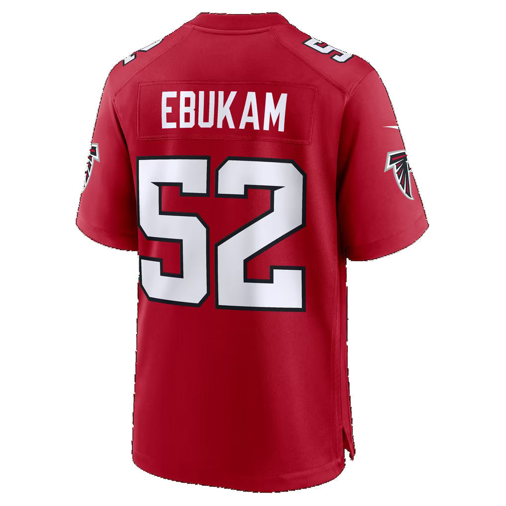 A.Falcons #52 Samson Ebukam Red Team Game Football jersey Tomch