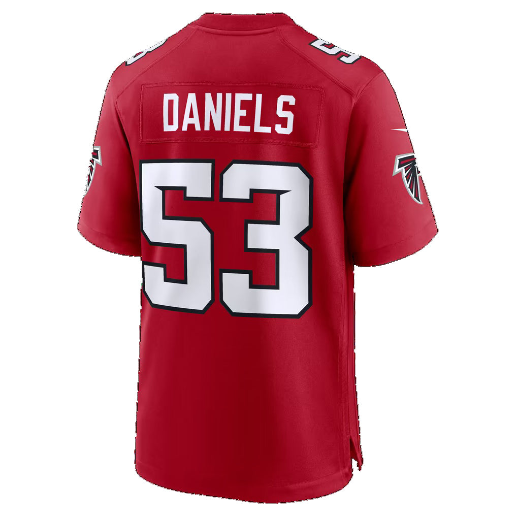 A.Falcons #53 Kendal Daniels Red Team Game Football jersey Tomch