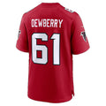 A.Falcons #61 Kam Dewberry Red Team Game Football jersey Tomch