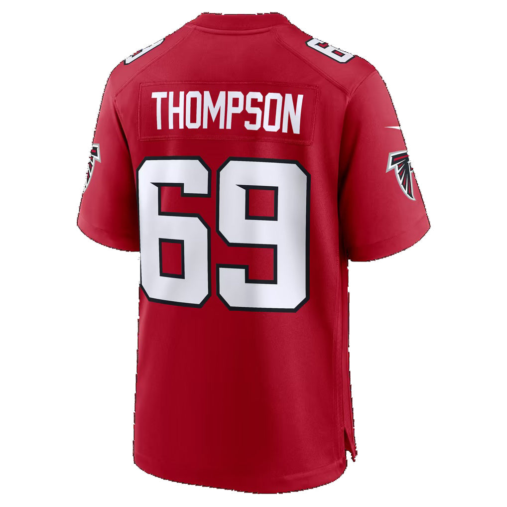 A.Falcons #69 Anterio Thompson Red Team Game Football jersey Tomch