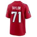 A.Falcons #71 Jawaan Taylor Red Team Game Football jersey Tomch