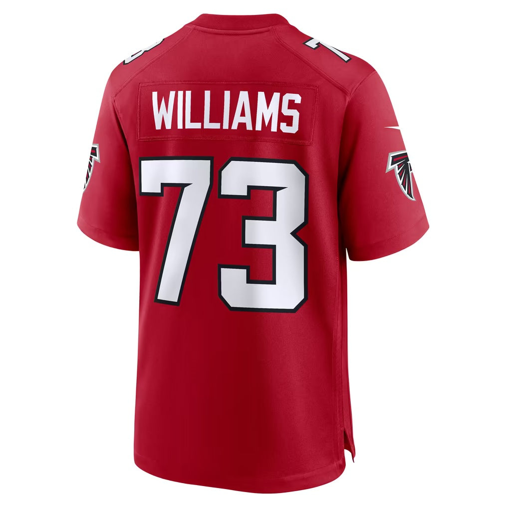 A.Falcons #73 Cameron Williams Red Team Game Football jersey Tomch
