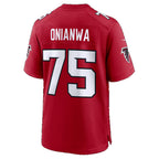 A.Falcons #75 Ethan Onianwa Red Team Game Football jersey Tomch