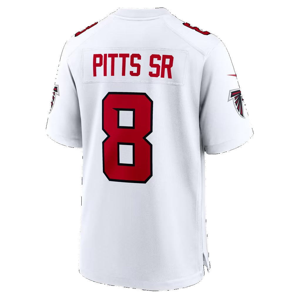 A.Falcons #8 Kyle Pitts Sr. White Game Football jersey Tomch
