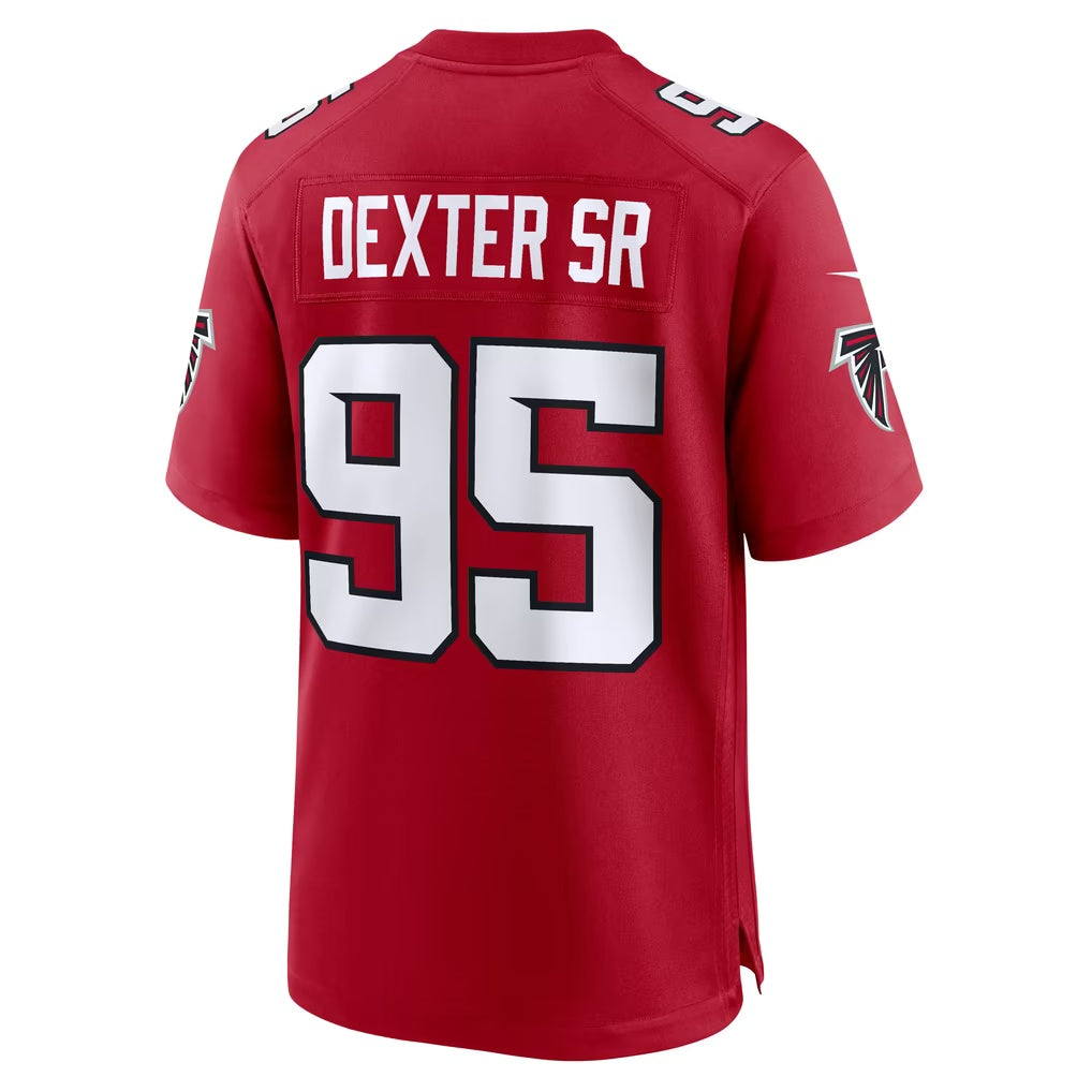 A.Falcons #95 Gervon Dexter Sr. Red Team Game Football jersey Tomch