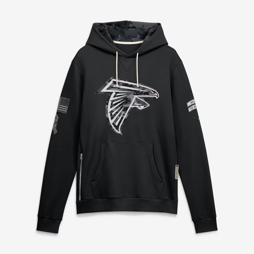 A.Falcons 2026 Salute To Service Club Pullover Hoodie Cheap sale Birthday and Christmas gifts Stitched American Jersey TOMCH