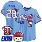 Atlanta Braves #28 Matt Olson Powder Blue Tomch Meow KT 2026 Vapor Limited All Stitched Jersey