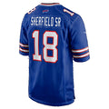 B.Bills #18 Trent Sherfield Sr. Royal Team Game Football jersey Tomch