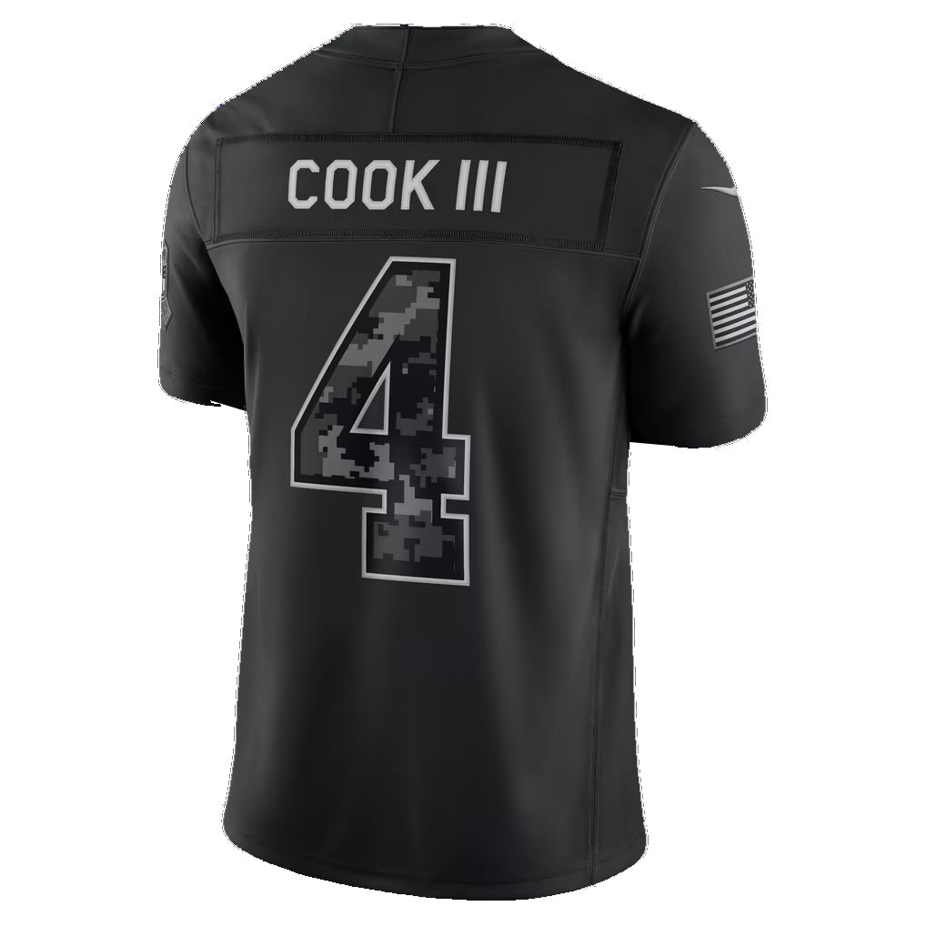 B.Bills #4 James Cook III Black 2026 Salute to Service Stitched Limited Football jersey Tomch