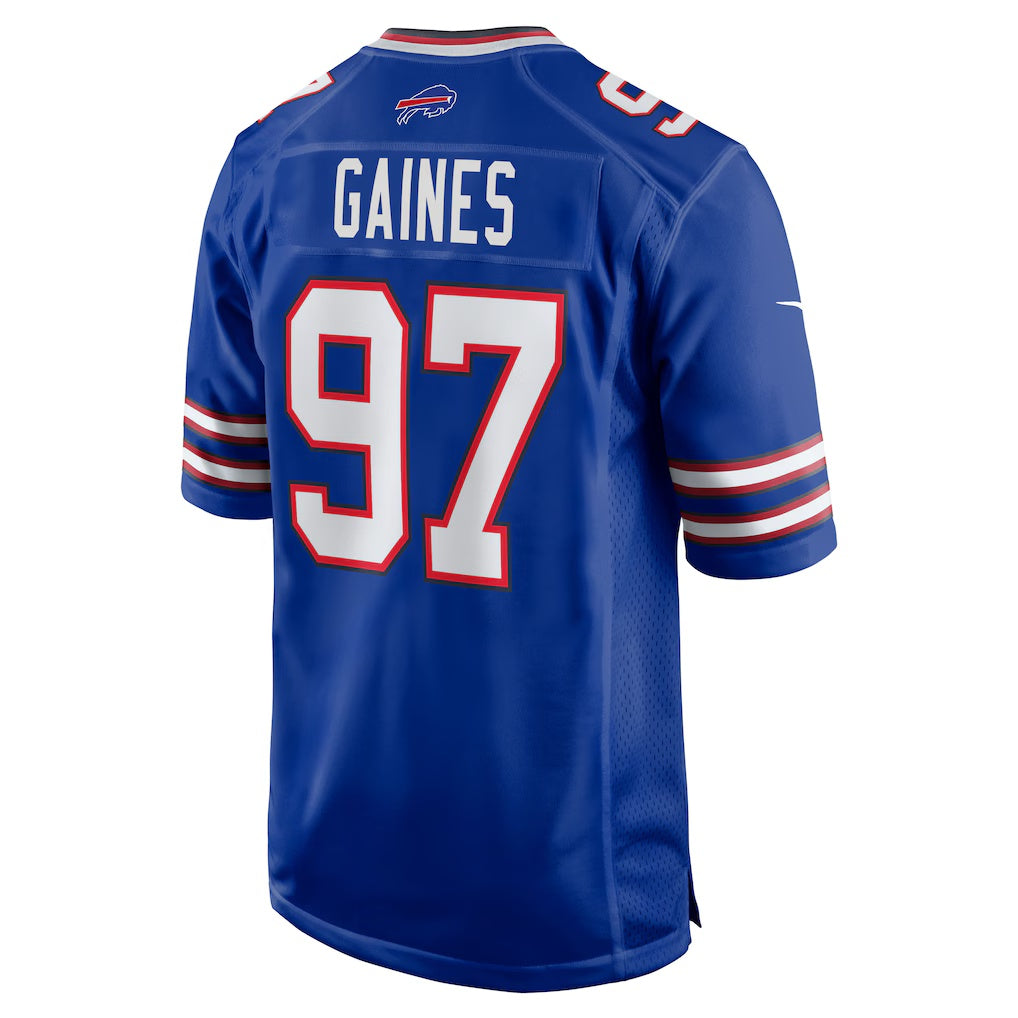 B.Bills #97 Greg Gaines Royal Team Game Jersey Tomch