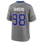 B.Bills #98 T.J. Sanders Gray Tomch Game Player Jersey
