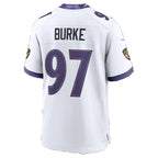 B.Ravens #97 Ethan Burke White Tomch Game Jersey