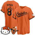 Baltimore Orioles #8 Cal Ripken Orange Tomch Meow KT Vapor Premier Limited Stitched Jersey