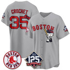 Boston Red Sox #35 Garrett Crochet Gray Tomch Meow KT Vapor Limited Stitched Jersey