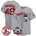 Boston Red Sox #49 Tim Wakefield Gray Tomch Meow KT Vapor Limited Stitched Jersey
