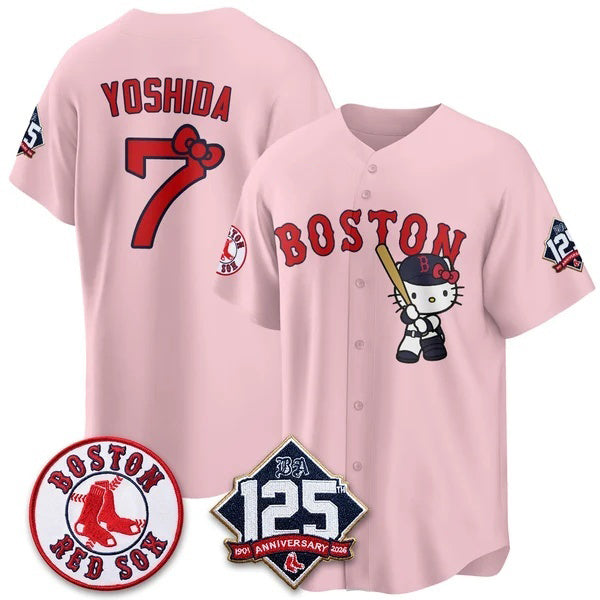 Boston Red Sox #7 Masataka Yoshida Tomch Pink Meow KT Vapor Limited Stitched Jersey