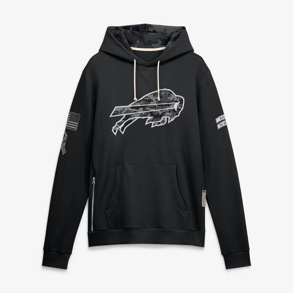 B.Bills 2026 Salute To Service Club Pullover Hoodie Cheap sale Birthday and Christmas gifts Stitched American Jersey TOMCH