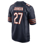 C.Bears #27 Anthony Johnson Navy Team Game Football jersey Tomch