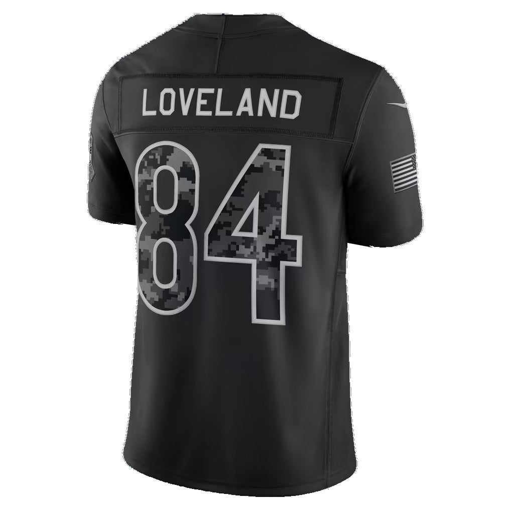 C.Bears #84 Colston Loveland Black 2026 Salute to Service Stitched Limited Football jersey Tomch